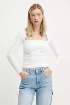 Лонгслив Abercrombie & Fitch, белый