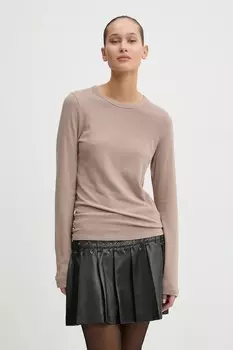 Лонгслив Abercrombie & Fitch, бежевый