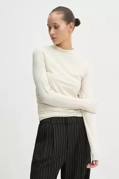 Лонгслив Abercrombie & Fitch, бежевый