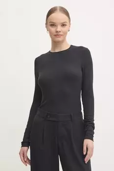 Лонгслив Abercrombie & Fitch, черный