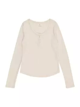 Лонгслив Abercrombie & Fitch Shirt, бежевый