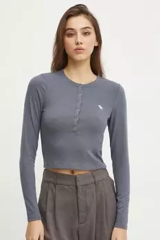 Лонгслив Abercrombie & Fitch, синий