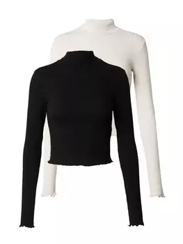 Лонгслив About You LIDDY, черный/белый