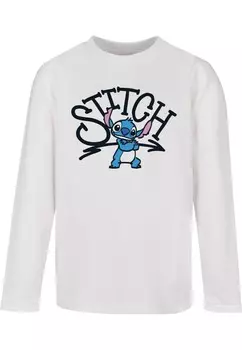 Лонгслив ABSOLUTE CULT Shirt Lilo and Stitch - Graffiti Cool, белый