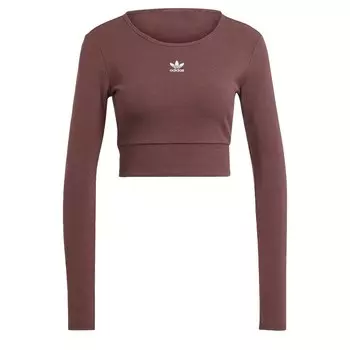 Лонгслив Adidas ESSENTIALS, коричневый