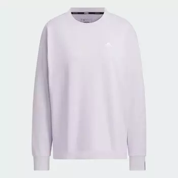 Лонгслив Adidas Essentials Plus Small Logo, серебристо-сиреневый
