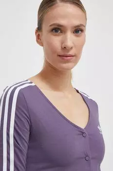 Лонгслив adidas Originals, фиолетовый