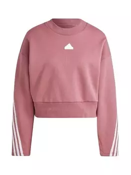 Лонгслив adidas Sweatshirt W FI 3S CREW,PNKSTR FTWWHT, розовый