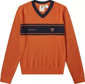 Лонгслив adidas x Wales Bonner Knit Long-Sleeve 'Orange', оранжевый