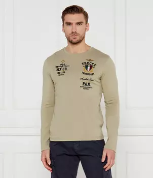 Лонгслив Aeronautica Militare Longline Fit, бежевый