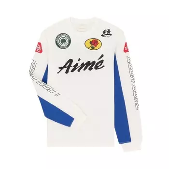 Лонгслив Aim Leon Dore Mesh Moto 'Pristine', белый