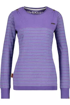 Лонгслив alife and kickin, Langarmshirt, Pullover, Longshirt LeonieAK, фиолетовый
