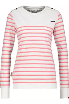 Лонгслив alife and kickin, Langarmshirt, Pullover, Longshirt LeonieAK, белый