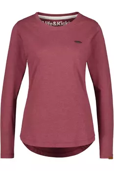 Лонгслив alife and kickin, Langarmshirt, Shirt LeaAK A, цвет cranberry juice melange