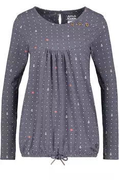 Лонгслив alife and kickin Langarmshirt,, Shirt, Longshirt, Oversize Shirt MiaAK B, цвет marine melange