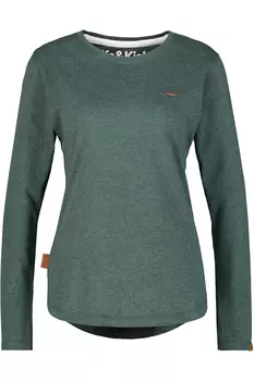 Лонгслив alife and kickin Langarmshirt,, Shirt, Longshirt, Oversize Shirt LeaAK A, цвет dark forest melange