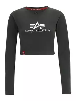 Лонгслив ALPHA INDUSTRIES Shirt, антрацит
