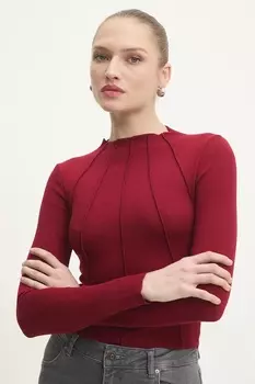 Лонгслив Answear.Lab, бордовый