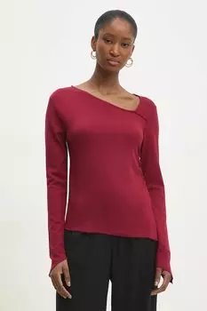 Лонгслив Answear.Lab, бордовый