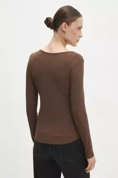 Лонгслив Answear Lab, коричневый