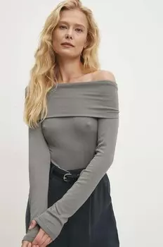 Лонгслив Answear Lab, серый