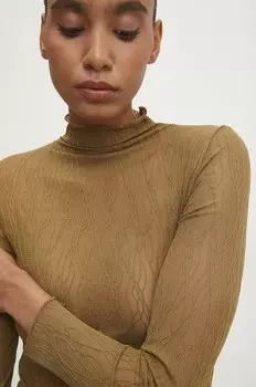 Лонгслив Answear Lab, зеленый