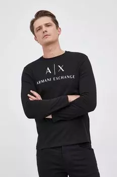 Лонгслив Armani Exchange, черный