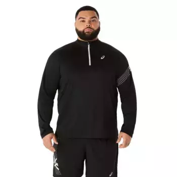 Лонгслив Asics Icon half zip, черный