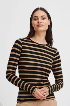 Лонгслив b.young BYPAMILA LS TSHIRT 20807931, коричневый