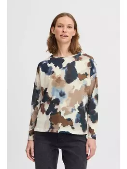 Лонгслив b.young Longsleeve BYPIETA AOP CREW - 20815356 modischer Longsleeve mit Alloverprint in