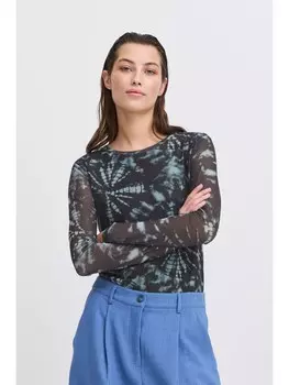 Лонгслив b.young Longsleeve BYPROMESH LS TSHIRT - 20815723, зеленый