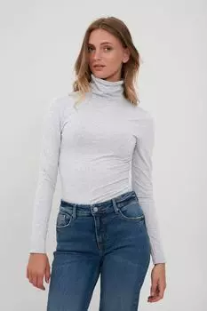 Лонгслив b.young Pamila roll neck 20802565, серый