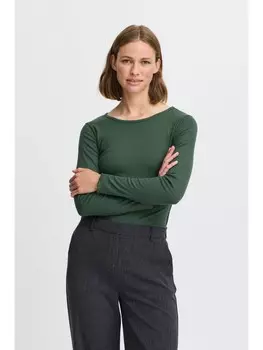 Лонгслив b.young Shirttop BYPAPILONE LS TSHIRT 20815743 modisches Longsleeve, зеленый