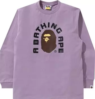 Лонгслив BAPE College 2020 Long-Sleeve Tee 'Purple', фиолетовый