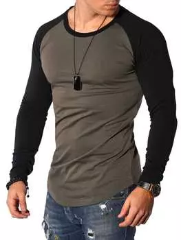 Лонгслив behype, хаки