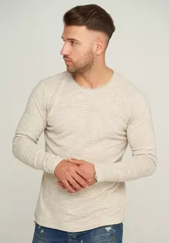 Лонгслив behype Pullover MKBASE90, бежевый