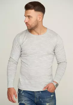 Лонгслив behype Pullover MKBASE90, серый