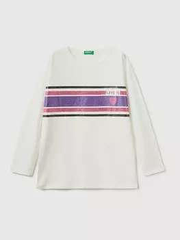 Лонгслив Benetton Longsleeve, белый