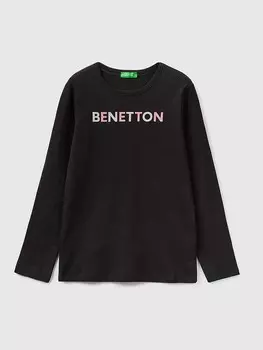 Лонгслив Benetton Longsleeve, черный