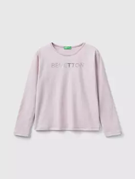 Лонгслив Benetton Longsleeve, фиолетовый
