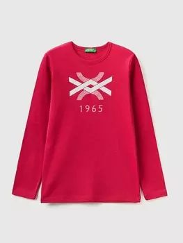 Лонгслив Benetton Longsleeve, красный