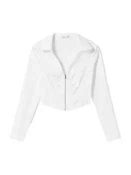 Лонгслив Bershka, белый