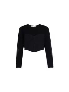 Лонгслив Bershka, черный