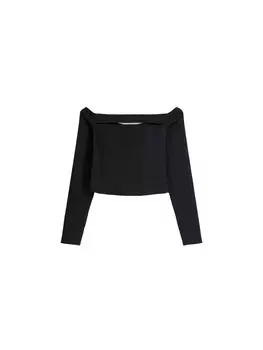 Лонгслив Bershka, черный