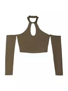 Лонгслив Bershka, хаки