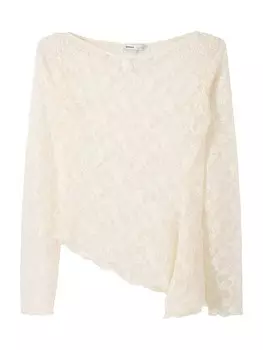 Лонгслив Bershka Shirt, экрю