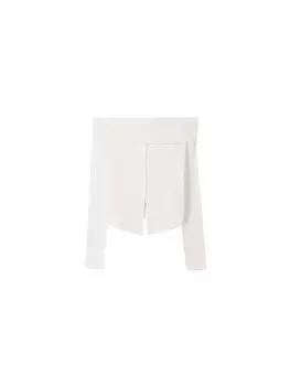 Лонгслив Bershka Shirt, белый