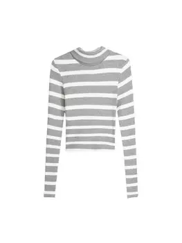 Лонгслив Bershka Shirt, серый