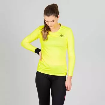 Лонгслив BIDI BADU Pia Tech Roundneck, цвет neongelb