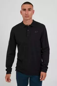 Лонгслив BLEND Langarm Poloshirt, черный